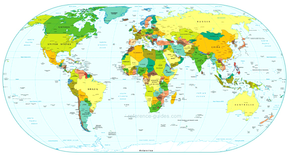 World Map Degrees